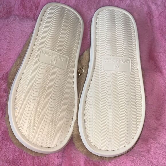 Brown Faux Fur Slipper Slides - Picture 6 of 6